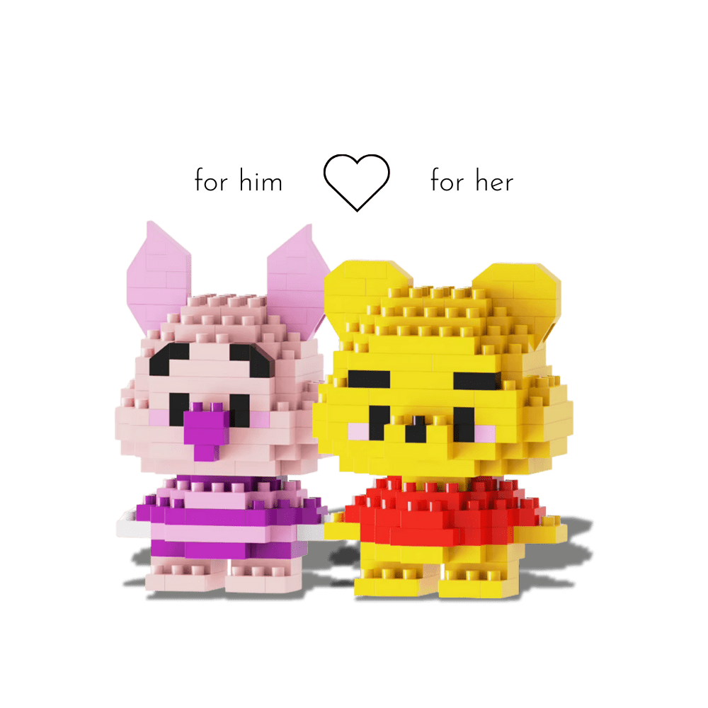 Bella & Benny Couple Bricks Set - PawBricks - Paw Bricks - Mini Building Blocks