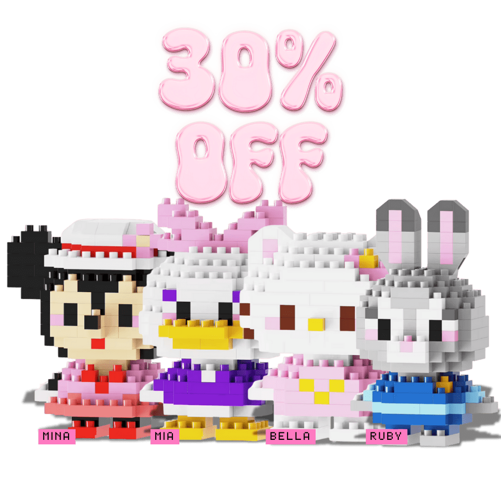 Girls Combo – Special Pack – Pay for 3 Bricks – 30% off - Paw Bricks - Mini Building Blocks