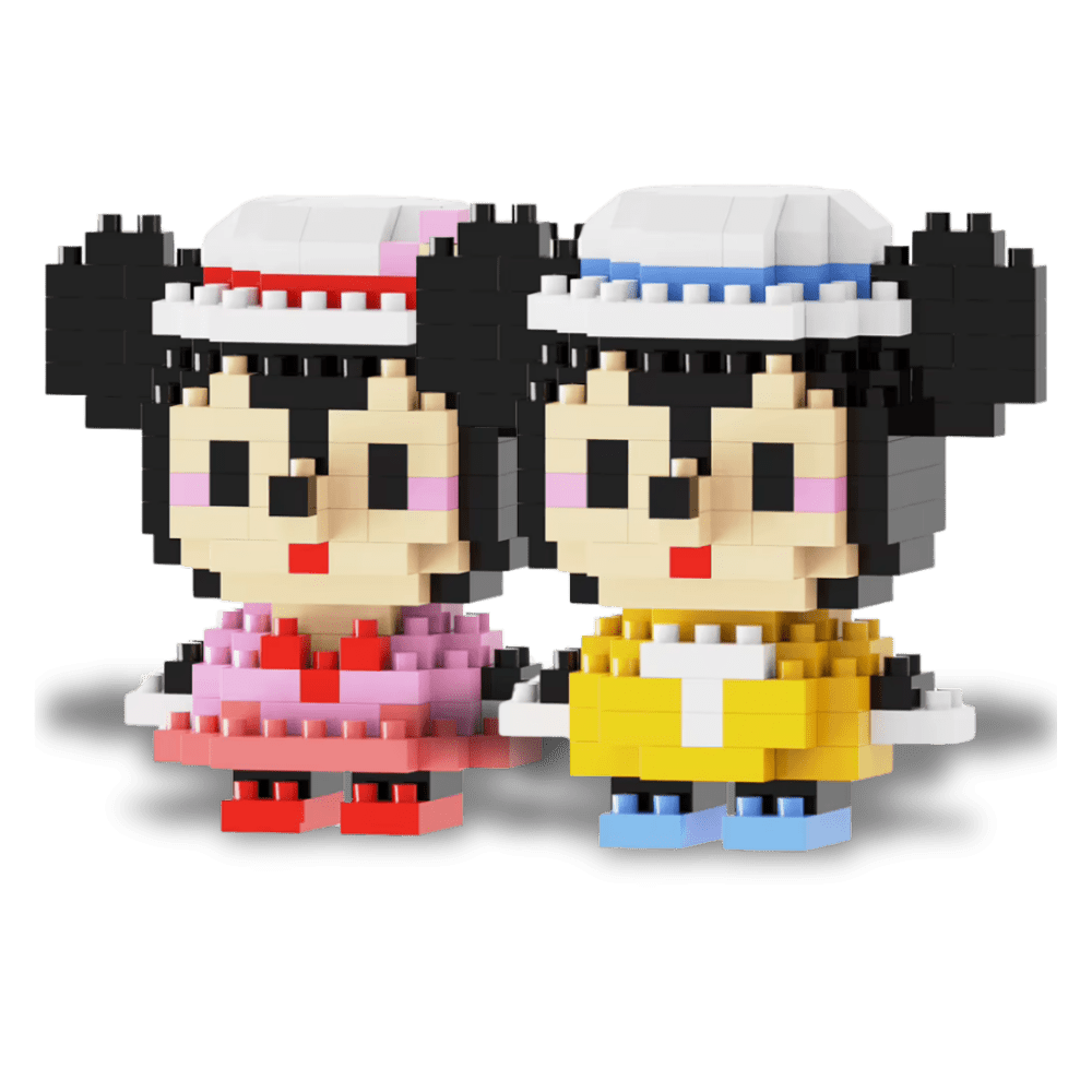 Mina & Milo Couple Bricks Set - PawBricks - Paw Bricks - Mini Building Blocks