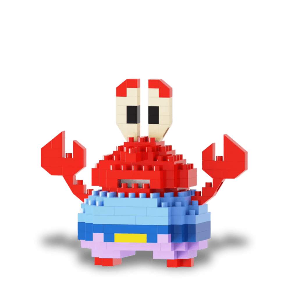 Ollie & Crabby Couple Bricks Set - PawBricks - Paw Bricks - Mini Building Blocks