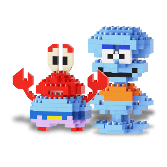Ollie & Crabby Couple Bricks Set - PawBricks - Paw Bricks - Mini Building Blocks